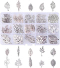PH PandaHall 150pcs Tree Leaf Charms, 15 Style Filigree Metal Leaf Pendants by PHPandaHall