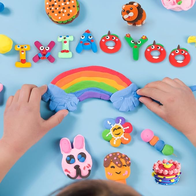 Ixiaoyoo Air Dry Clay, 64 Colors Foam Modeling Clay - Image 2