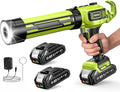 Electric Caulking Gun 20V, Cordless Caulking Gun with 2 x 2.0Ah Batteries, LED Light, Variable Speed, 10 OZ-10.1 OZ Battery Sealant Gun Tool for Filling, Sealing