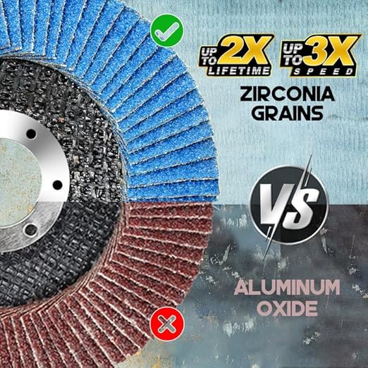 TOLESA Flap Discs 4 1/2 for Angle Grinder, 40 Grit Type 29 Zirconia Grinding Disc for Stainless Steel, Sheet Metal, Cast Iron (24 Pack)