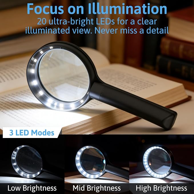 2000mAh Rechargeable Magnifying Glass - Image 3