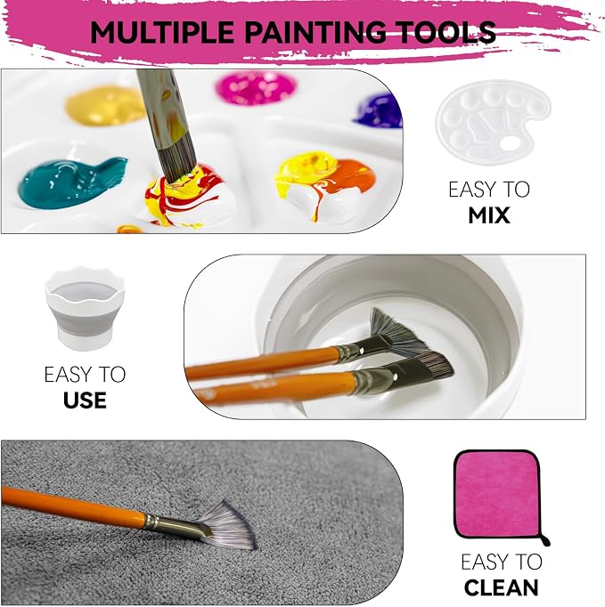 Inburit Art Acrylic Paint Set for Adults & Kids - Image 4