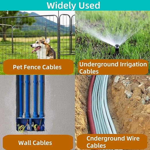 Underground Wire Locator, Wire Tracer with Earphone and Battery, Up to 3 Feet Deep and 1,640 Feet Long, Cable Tester for Dog Fence Cables Irrigation Control Wires