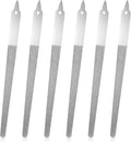 6Pcs Diamond Metal Nail Files, Double Sided Nails File, Thin Stainless Steel Manicure Pedicure Tools with Sharp Pointed Tip Individually Wrap for Women Men Salon Home(6Inch)