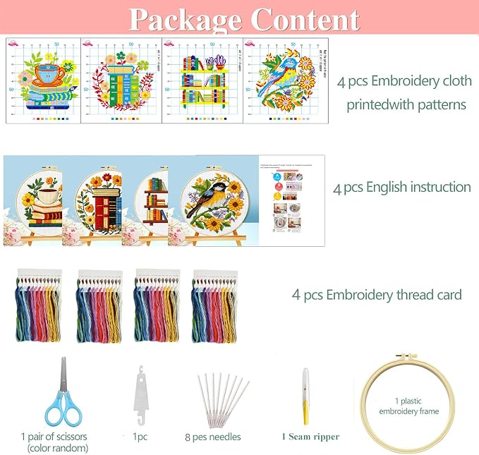 Zhenqing Book Lover's Cross Stitch Kit - Image 3