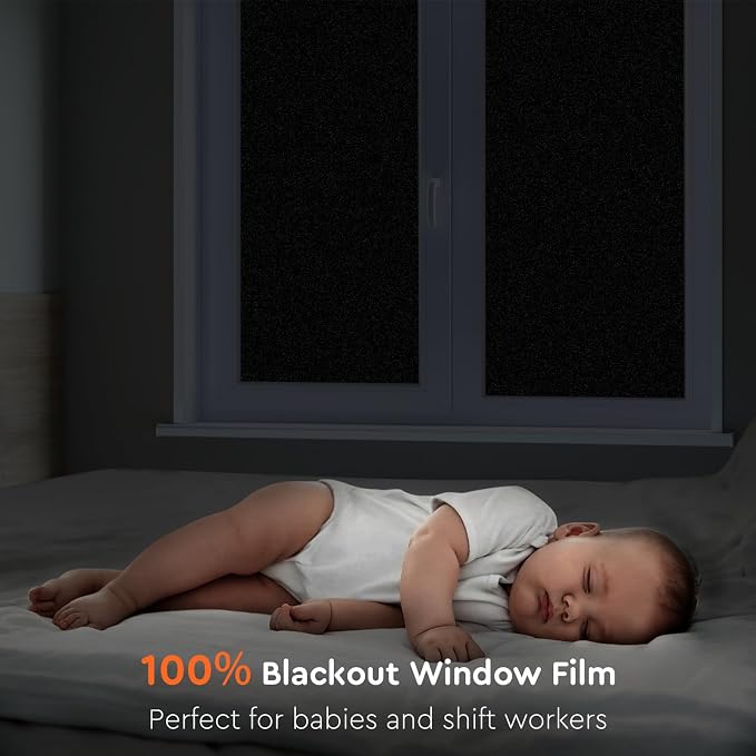 Kromapolis Blackout Window Privacy Film Total Light Blocking Room Darkening - Image 2