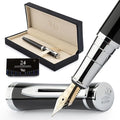 Wordsworth & Black Fountain Pen Set, 18K Gilded Extra Fine Nib, Includes 24 by WordsworthBlack