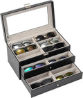ProCase 3-layer Sunglasses Storage Organizer, 18 Slots Leather Sunglass Box by ProCase