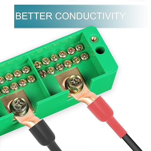 Battery Cable Ends, 8PCS 2 Gauge Wire Connectors 1/2 Copper Wire Lugs, Bare Copper Eyelets with Heat Shrink Tubing