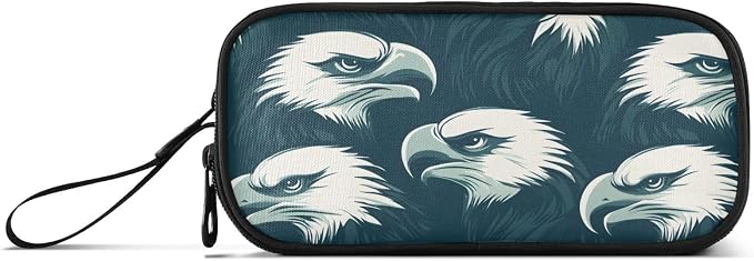 Eagles Head Pencil Case Box Boys Girls Large Pencil Pouch Zipper Compartments - Image 6