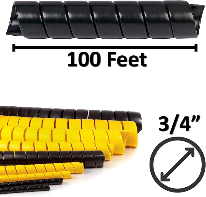 Electriduct 3/4 Inch Heavy Duty Spiral Wrap HDPE Flexible Plastic Cable Sleeve - Image 3