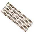 Drill Bit, #1 Cutting Diameter, 4341 HSS Gold Finish 135° Cutting Angle Number Jobber Bits - (Applications: for Drilling Soft Metal Plastic Wood), 5-Pieces