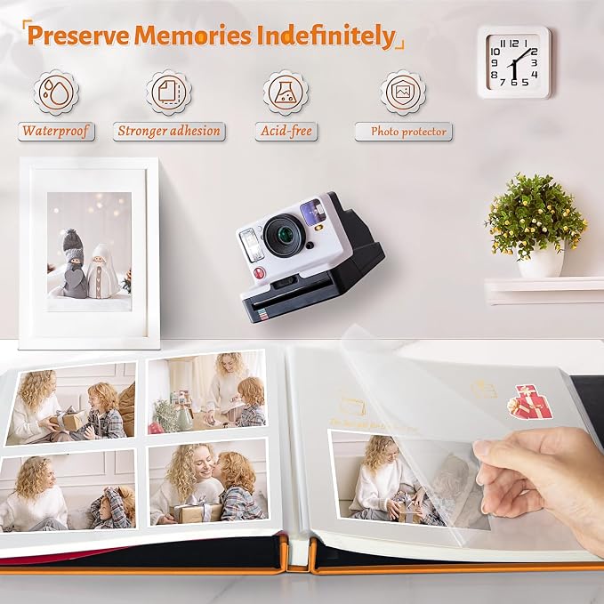 Artfeel Photo Album Self Adhesive Scrapbook, 120 Pages Large Photo Book - Image 2