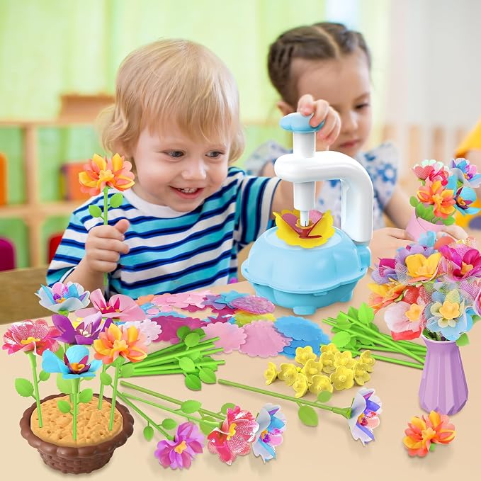 Kufanda Arts and Crafts for Kids 4-6, Toddler & Creative Fabric Flower Bouquets - Image 6