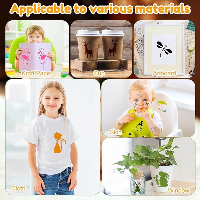 Fainne 100 Pcs 2 Inch Stencils Small Stencils - Image 5