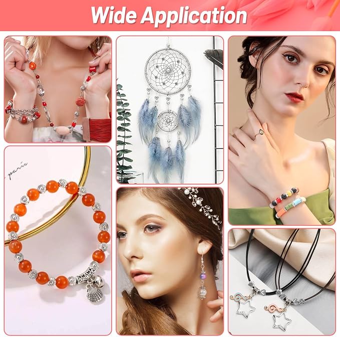 500 Pcs Bracelet Spacer Beads, Earring Making DIY Jewelry Accessories - Image 6