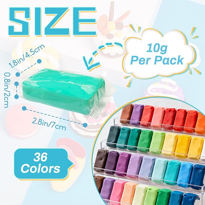 Air Dry Clay 36 Colors, Magic Clay Modeling Clay, DIY Molding Magic Clay - Image 2