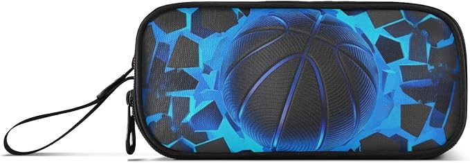 3d Basketball Blue Lighting Pencil Case Box Boys Girls Large Pencil Pouch - Image 7