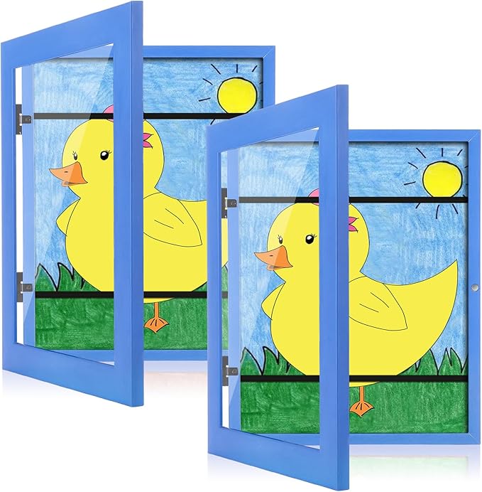Kids Art Frames, 8.5x11 Front Opening Kids Artwork Frames Changeable, Skyblue by GULETHUN