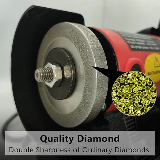 3 inch Flat Diamond Grinding Wheel 150 Grit, 1/2" Arbor, 10mm Wide for Grinding Tungsten,Carbide, Glass,Ceramic, Gem