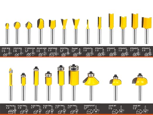 Router Bits 1/4 Inch Shank - BAIDETS 35Pcs 1/4" Router Bit Set for Professional and Beginners Carpenter Woodworking Projects