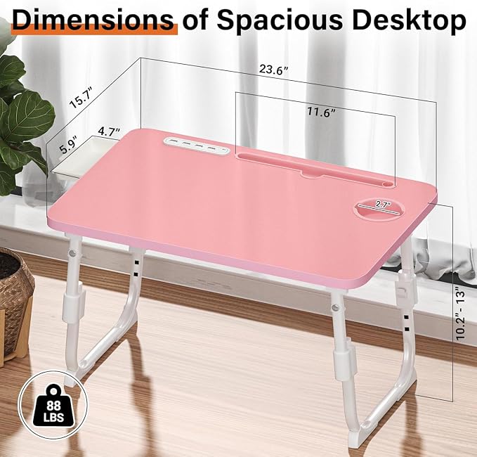 Lap Desk for Bed, Adjustable Laptop Desk - Image 4