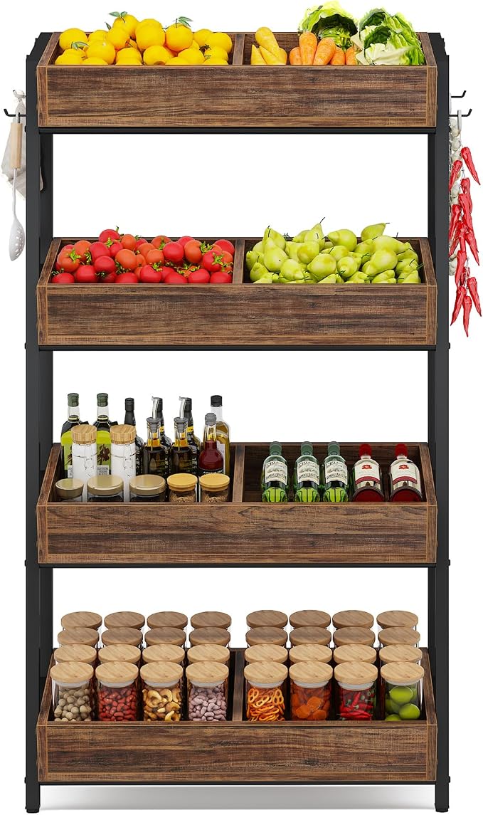 Tribesigns 4-Tier Retail Snack Display Shelf, Snack Rack Display Stand - Image 7