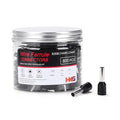 HKS 800PCS Wire Ferrule Connectors - AWG 14-2.5mm² Copper Barrel Pin Cord Ends Insulated Ferrules Terminals - E2508 Black