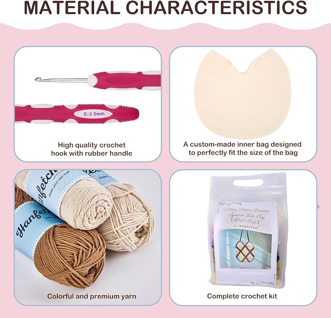 Hanfetch Crochet Kit for Advanced or Intermediate Beginner, Step by Step Video - Image 4