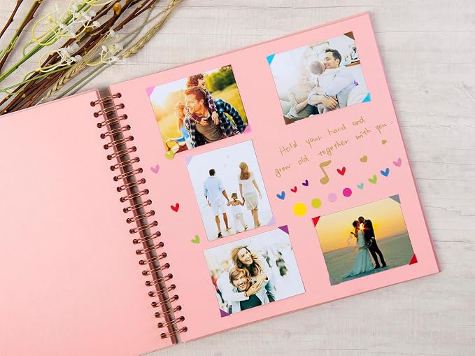 potricher 12 x 12 Inch Large Inch DIY Scrapbook Photo Album 80 Pages Thick - Image 3