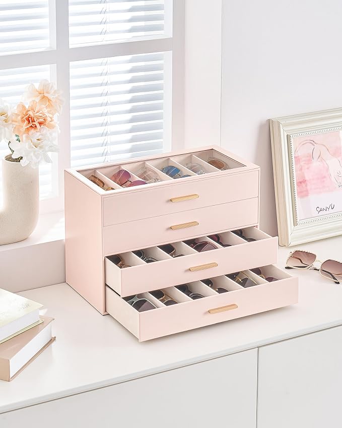 Lolalet Sunglasses Storage Box for Women, Eyewear Eye Glass Organizer - Image 3