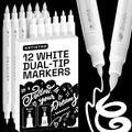 ARTISTRO 12 White Acrylic Paint Markers by ARTISTRO