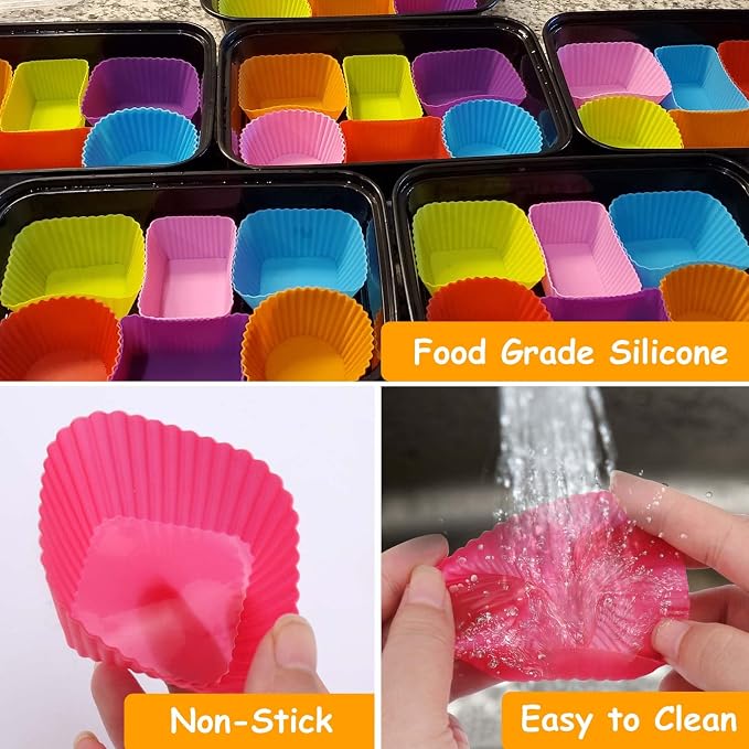 XANGNIER 40 Pcs Silicone Lunch Box Dividers, Reusable Lunch Bento Box - Image 8