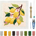 INFUNLY Lemon Flower Punch Needle Embroidery Kits Lemon Branch DIY Punch Needle by INFUNLY