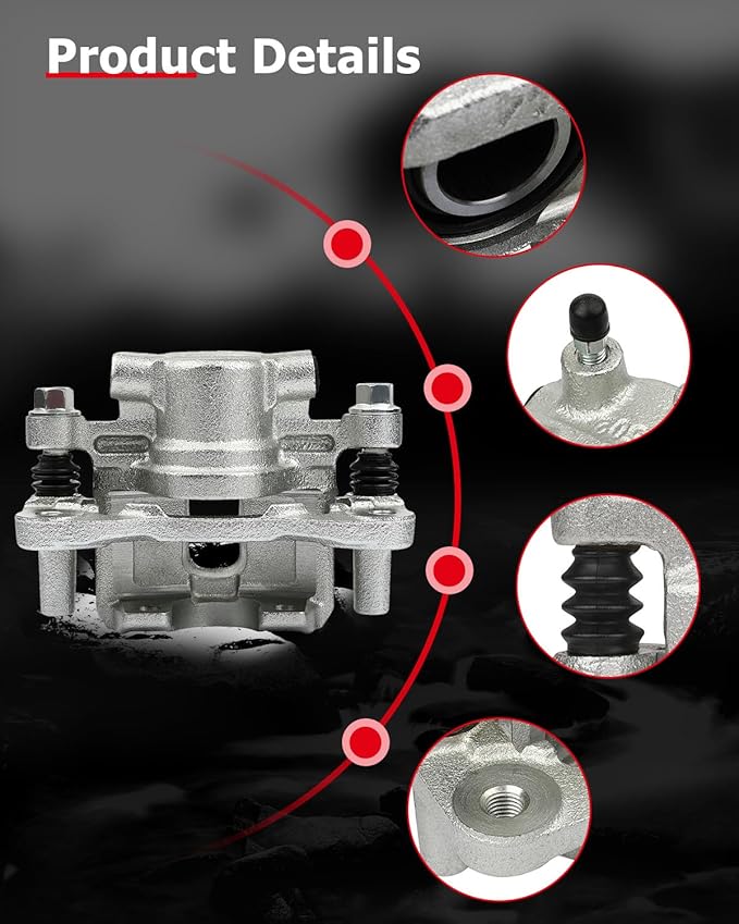 cciyu Rear Brake Calipers w/Bracket 18B5039 18B5038 For Chrysler For 200/For Cirrus/For Sebring,For Dodge For Avenger/For Caliber,For Jeep For Compass/For Patriot,For Mitsubishi For Lancer