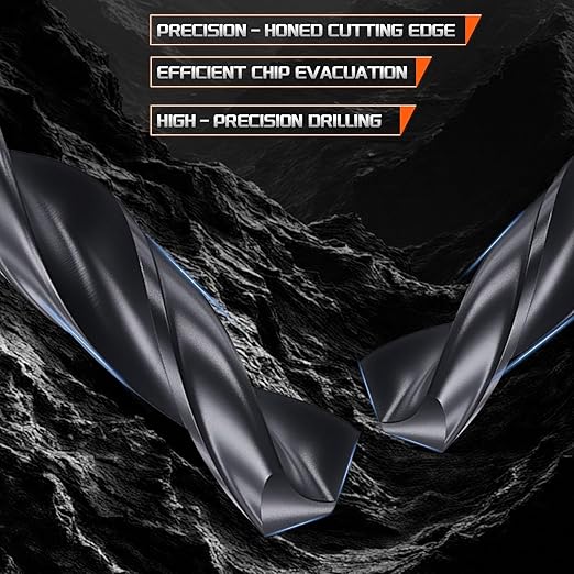 Drill Bit, 10mm Cutting Diameter, 4241 HSS Nitriding Black 118° Cutting Angle Versatile Jobber Bits - (Applications: for Drilling Plastic Wood Soft Metal), 6-Pieces