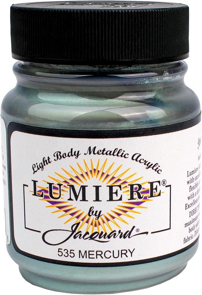 Jacquard Lumiere 2.25oz Fabric Paint Mercury by Jacquard