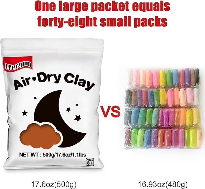 ifergoo Brown Air Dry Clay - Image 5