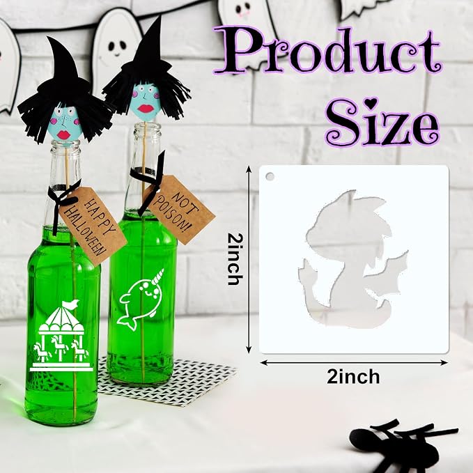 Fainne 100 Pcs 2 Inch Stencils Small Stencils - Image 2