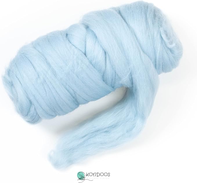 Colored Natural Wool roving, 8 OZ. Best Wool - Image 2