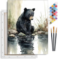 Yezavesu 12x16 Inch Bear Framed Paint by Numbers Kit by Yezavesu