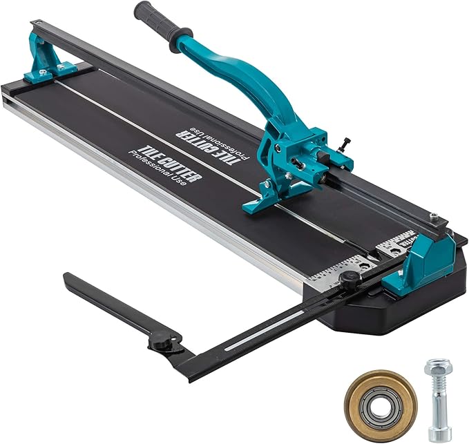 Mophorn Tile Cutter 31 Inch,Manual Tile Cutter Single Rail w/Precise Laser Positioning, Alloy Cutter Wheel with Ergonomic Handle, Accurate Rulers, For Large Tile 0.24"-0.59" Thickness