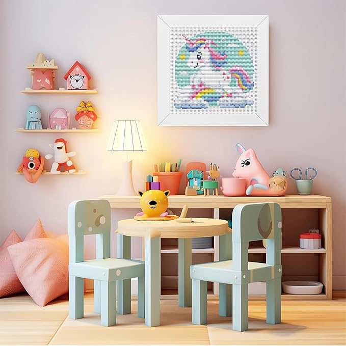 Cross Stitch Kits for Beginners, Colorful Animals Stamped Cross Stitch for - Image 7