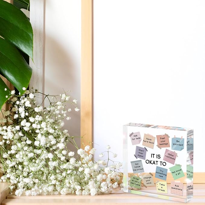 Note to Self Motivational Decor, "It's Okay..." Inspirational Desk Accessories - Image 3