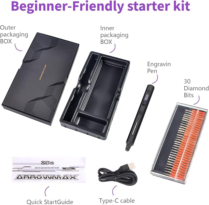 AM ARROWMAX Mini Engraving Pen: Ultimate Cordless Portable Tool - Image 7