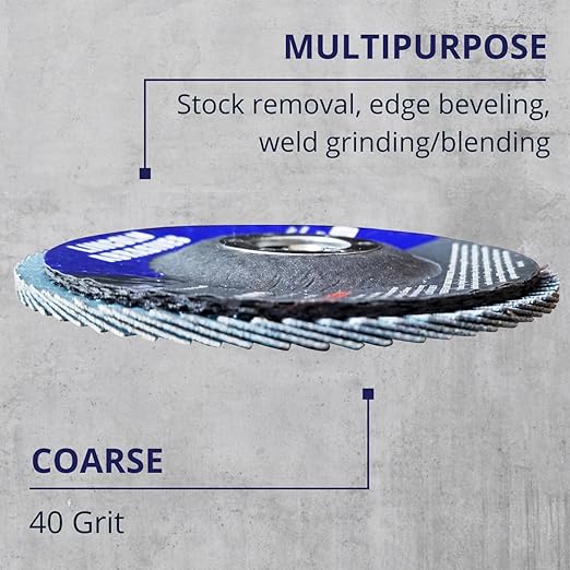 200-Pack Flap Disc 40 Grit 4.5" x 7/8" Sanding Discs