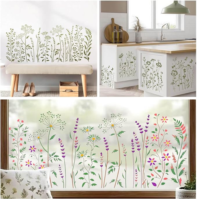 6-Piece Wildflower Stencil for Painting - Image 5