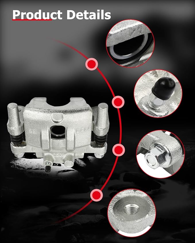 cciyu Rear Right Brake Caliper Assembly w/Bracket 18B5038 For Chrysler For 200/For Cirrus/For Sebring,For Dodge For Avenger/For Caliber,For Jeep For Compass/For Patriot,For Mitsubishi For Lancer