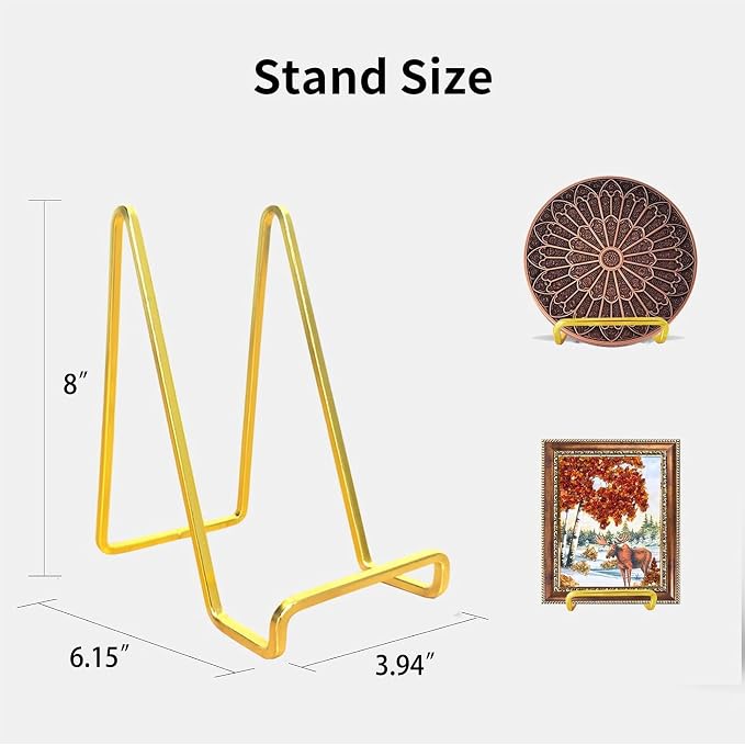 3 Pack 8 inch Metal Plate Stands - Image 2
