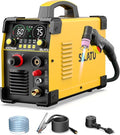SILATU 75Amps Plasma Cutter, Large LED Display, Non-Touch Pilot Arc, Air Sensor Technology, 110/220V Dual Voltage IGBT Inverter Plasma Cutter Machine, 1'' Max Cutting Thickness for Beginners DIY